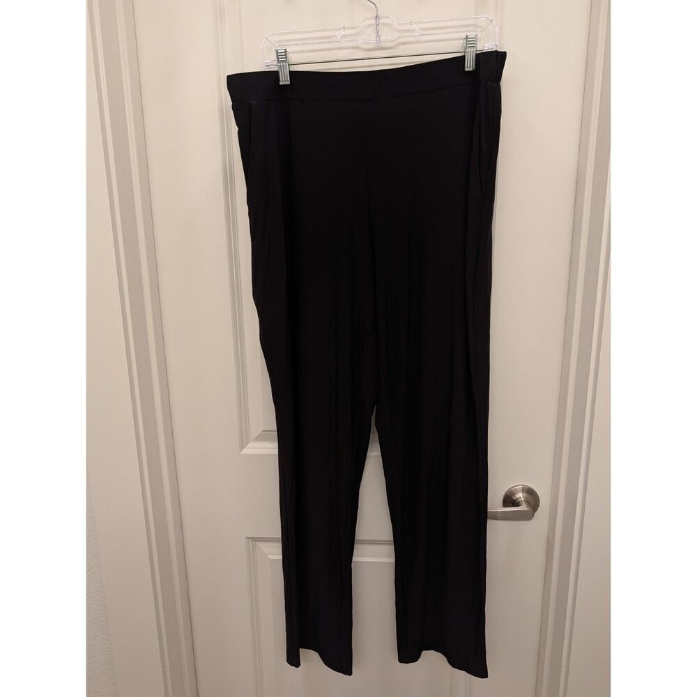 Franne Golde Carmen Magic Pant Black Pull On Stretch Trousers Womens XXL